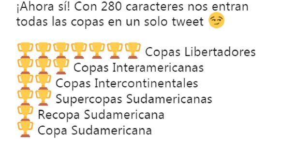 La original idea de Independiente para estrenar los 280 caracteres de Twitter