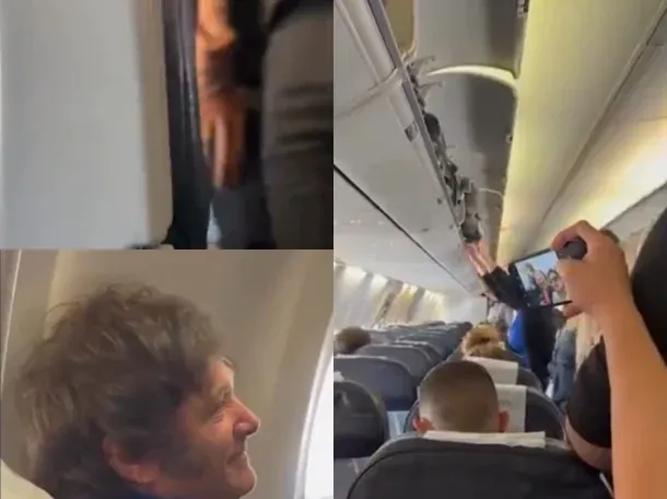 Gritos y disturbios en el vuelo de Javier Milei tras su cierre de campaña en Córdoba