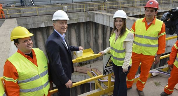 Macri en la obra del soterramiento del Sarmiento.