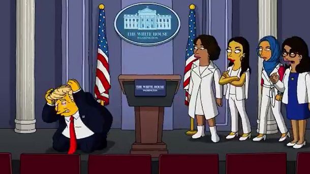 Los Simpson predijeron a Donald Trump siendo evacuado de la Casa Blanca