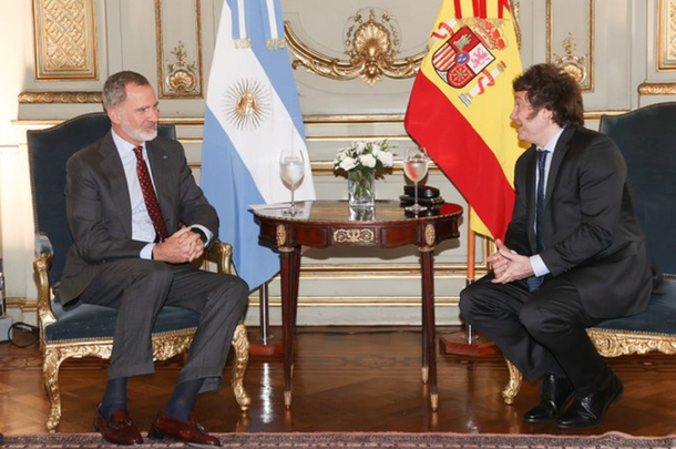 Felipe VI se reunió con Javier Milei a horas del traspaso de mando