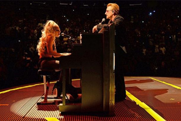 Lady Gaga cantó con U2 en el Madison Square Garden