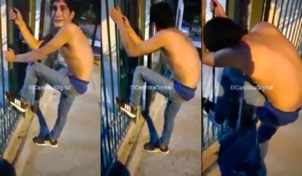 ¡Qué culiao!: intentó robar una casa, se le clavó el pie en una reja y lo escracharon
