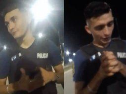 Filman a policía borracho en operativo: se quedaba dormido mientras hablaba