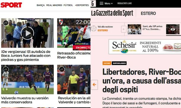 Vergüenza superclásica: así reflejan los medios del mundo los incidentes en el Monumental