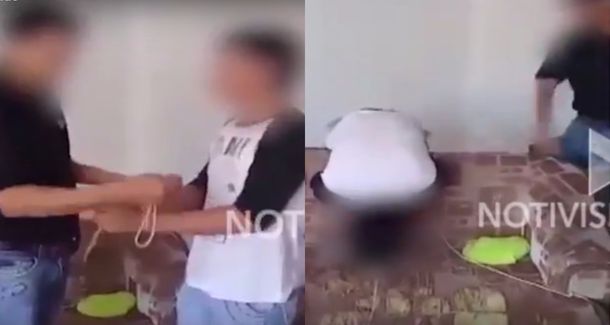 VIDEO: Un adolescente llegó borracho a su casa y el papá le dio terrible paliza