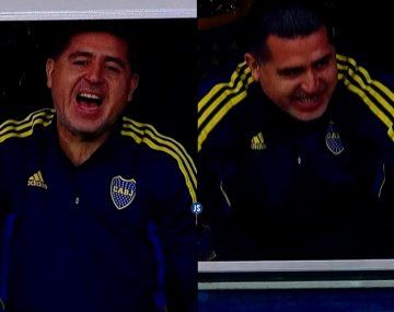 La reacción de Riquelme en el palco tras el empate de Boca ante Racing
