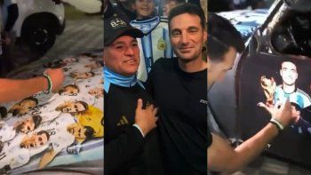 video: scaloni sigue recibiendo gente y firmo un auto dedicado a la scaloneta video: scaloni sigue recibiendo gente y firmo un auto dedicado a la scaloneta