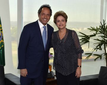 Scioli y Rousseff se comprometieron a afianzar la unidad del Mercosur