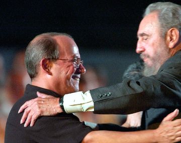 Silvio Rodriguez y Fidel Castro