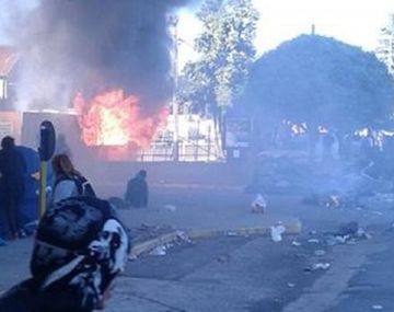 Incendiaron un sector de la terminal