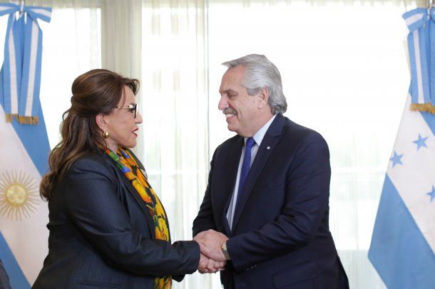 Alberto Fernández se reunió con la presidenta de Honduras