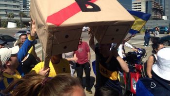 banderazo de los hinchas de boca antes del superclasico banderazo de los hinchas de boca antes del superclasico