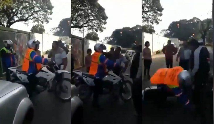 VIDEO: Le pegó una piña al inspector de tránsito que le secuestró el auto a su hijo