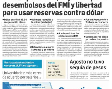 Tapas de diarios del martes 4 de septiembre de 2018