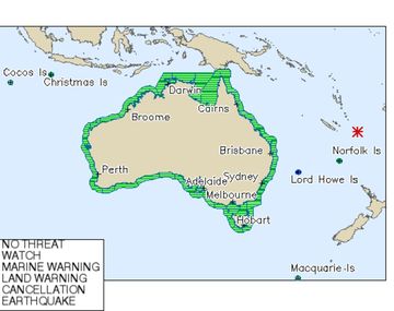 Confirman el tsunami tras el terremoto en Australia