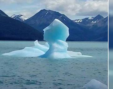 Insólito: ¿qué vio en este témpano la senadora por Santa Cruz?