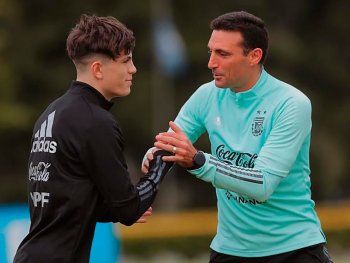La reacción de Alejandro Garnacho tras ser convocado por Scaloni a la Selección