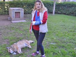 Olga encontró a su perra muerta Olga encontró a su perra muerta