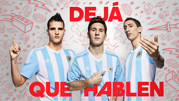 messi, di maria y lamela lucen la nueva camiseta de la seleccion messi, di maria y lamela lucen la nueva camiseta de la seleccion