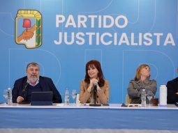 Cristina Kirchner con senadores