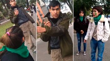 El joven increpó a unas chicas que estaban festejando la media sanción del proyecto de aborto legal El joven increpó a unas chicas que estaban festejando la media sanción del proyecto de aborto legal