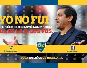 La respuesta de Boca con afiches no se hizo esperar