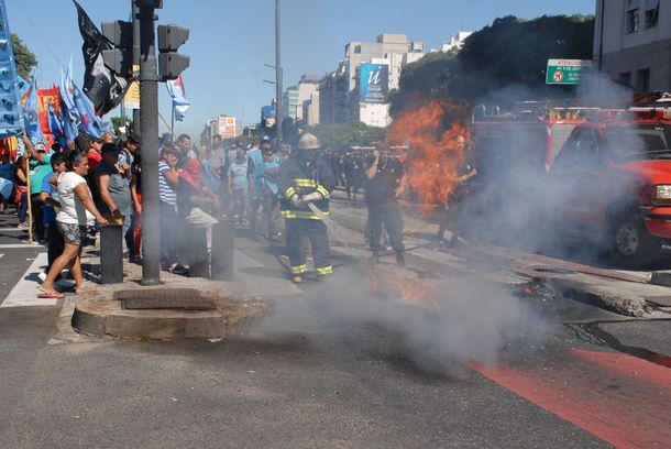 Corte en la 9 de Julio