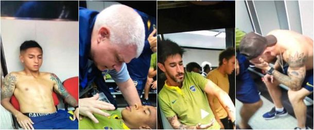 Así atendían a los jugadores de Boca en el vestuario visitante del Monumental