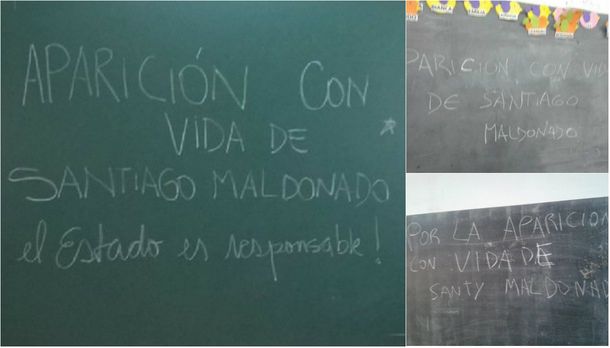 Estos son algunos de los carteles que dejaron en los cuartos oscuros
