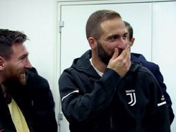 Lionel Messi con Gonzalo Higuaín Lionel Messi con Gonzalo Higuaín