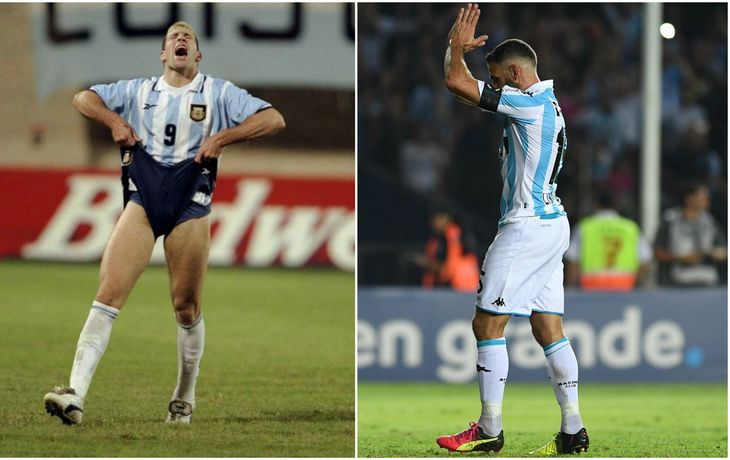 Martín Palermo y Lisandro López