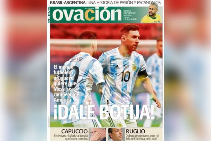En Uruguay quieren que Messi salga campeón de la Copa América