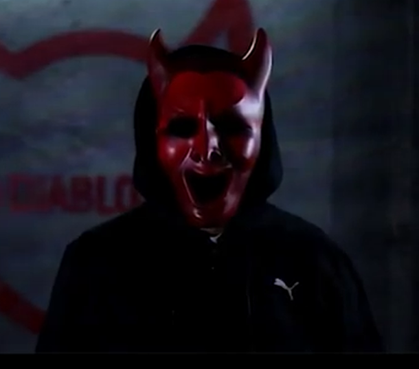 Bochini se vistió de diablo para apoyar a Independiente