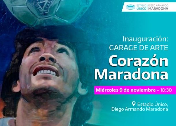 Se inaugura la muestra de arte Corazón Maradona