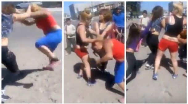 VIDEO: Delante de su hija, se peleó con otra mujer en plena calle