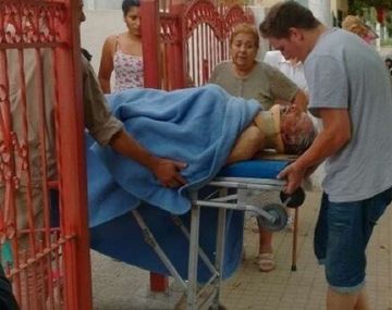 Así trasladaban al abuelo de Marco Ruben