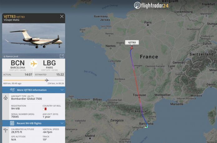 Récord hasta en el aire: cuántas personas siguieron el viaje de Messi a París