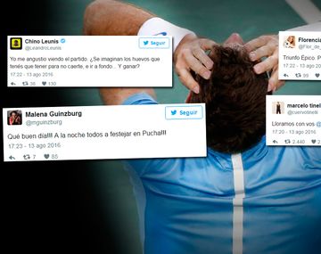 Ganó Del Potro ante Rafael Nadal y los famosos estallaron de felicidad en Twitter