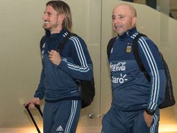 Beccacece junto a Sampaoli, técnico de la mayor