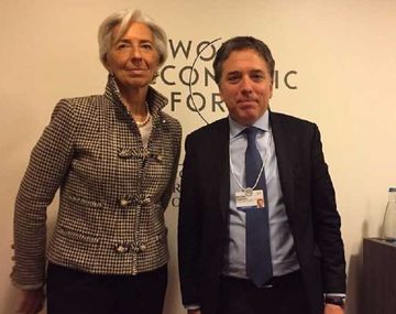 Christine Lagarde, titular del FMI y el ministro Nicolás Dujovne 