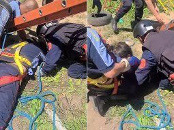 Dramático rescate: un nene cayó a un pozo ciego en un jardín de infantes