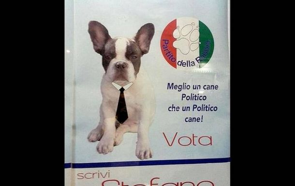 Una campaña en Italia propone mejor un perro que un político