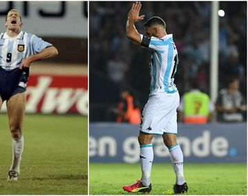 Martín Palermo y Lisandro López