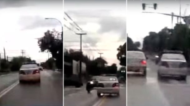 Patrullero fuera de control casi provoca una tragedia en Córdoba