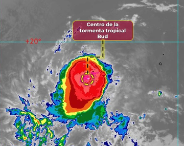 El centro de la tormenta Bud se encuentra lejos de México.