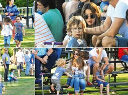 El día de polo de la China y Vicuña con sus hijos. El día de polo de la China y Vicuña con sus hijos.