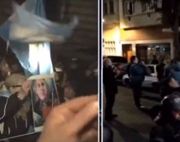 Concentración a favor y en contra de Cristina Kirchner en su domicilio