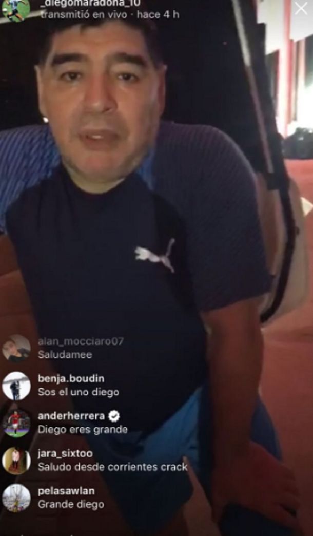 El español Ander Herrera se rindió a los pies de Maradona en Instagram