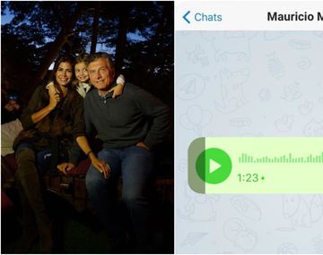 Los saludos de Macri: una foto famliar y un audio de WhatsApp